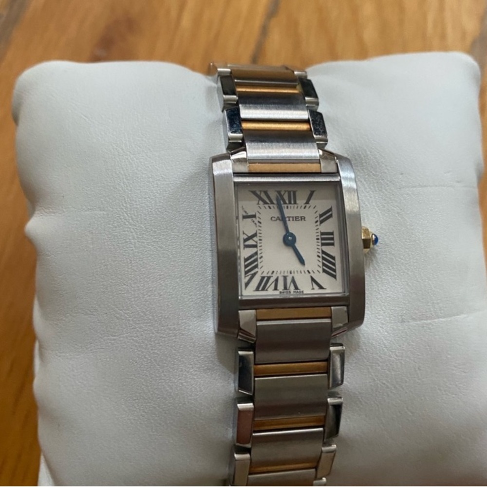⏱️ CARTIER TANK FRANÇAISE WATCH Small 2-Tone Gold & Steel - Picture 4 of 4